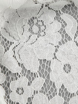 Flower Graphic High Waisted White Pants