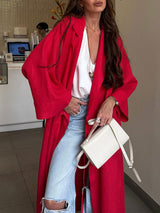 Linen Wrap Coat Dress