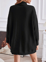 Turtleneck Split Hem Sweater