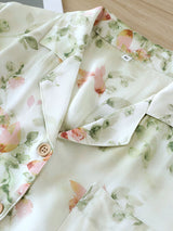 Printed Short Sleeve Women Pajama Set