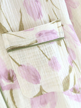 Purple Floral Printed Cotton Pajama Set