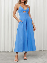 Spaghetti Strap Split Maxi Dress