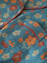 Small Flowers Cotton Pajama Set