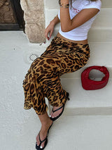 Leopard Print Maxi Skirt