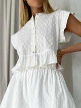 Jacquard Short Sleeve Shirt & Shorts Two Piece Set