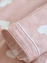 Heart Printed Long Sleeve Cotton Pajama Set