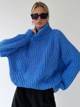 Turtleneck Solid Color Loose Sweaters