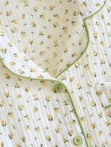 2Pcs/3Pcs Short Sleeve Floral Pajamas