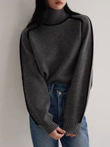 Contrast Funnel Neck Sweater