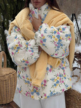 Zip-Up Printed Quilted Jacket
