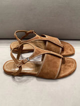 Vintage Suede Flat Sandals