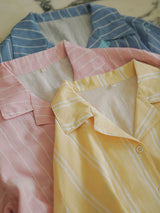 Long Sleeve Cotton Striped Pajamas