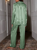 Striped Long Sleeve Pajama Set