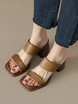 Square Toe Open Toe Sandals