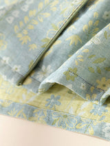 Vintage Floral Print Long Sleeve Cotton Pajama Set