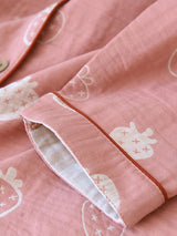 Strawberry Long Sleeve Cotton Pajama Set