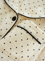 2Pcs Short Sleeve Polka Dots Pajamas