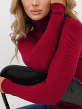 Turtleneck Knit Pullover