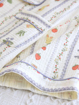 Blue Striped Rabbit Printed Pajama Set