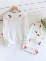 Peach Print Cotton Pajama Set