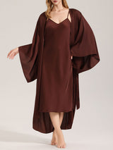 Kafiloe Soft Brown Two Piece Nightgown Set