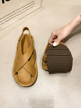 Leather Weaven Flat Sandals