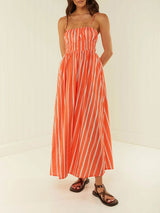 Stripe Printed Maxi Dress