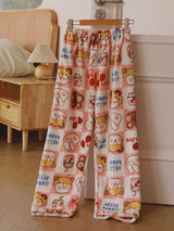 Cartoon Printed Thick Flannel Robe