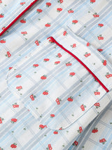 Floral Plaid Cotton Pajama Set