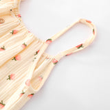 Fruit Print Spaghetti Strap Top Shorts Pajama Set