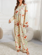 Cozy Sweet Fruit Print Pajama Set