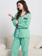 Kafiloe Striped Cotton Pajama Set