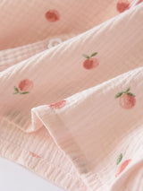 Small Peach Printed Cotton Pajama Set