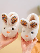 Kids Cute Rabbit Plush Cotton Slippers