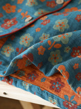 Small Flowers Cotton Pajama Set
