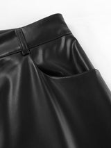 Faux Leather Black Pants