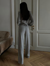 Zip-up Sweater Matching Set