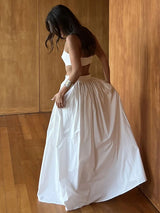 Spaghetti Strap Crop Top &  Maxi Skirt Set