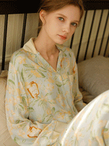 Saitn Magnolia Shirt Pajamas Set