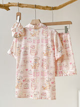 Sweet Bear & Cake Short Sleeve Pajama Set