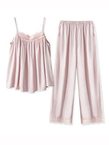 Kafiloe Lace Trim Camisole Pajama Set