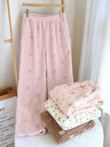 Flannel Print Long Pajama Pants