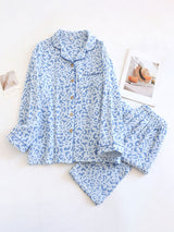 Leopard Long Sleeve Cotton Pajama Set
