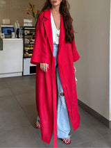 Linen Wrap Coat Dress