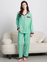 Kafiloe Striped Cotton Pajama Set
