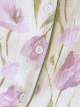Purple Floral Printed Cotton Pajama Set