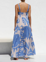 Printed Spaghetti Strap Maxi Dress