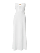 Strapless Hollow Out High Waist Maxi Dress