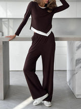 Faux Layered Top and Pants Set
