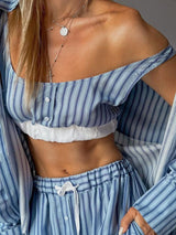 Striped Three Pieces Pants Set